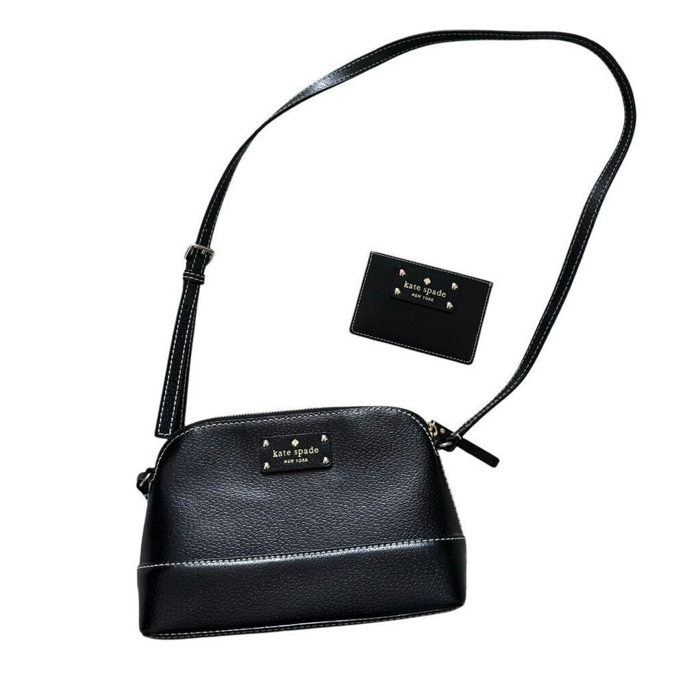 NWOT Kate Spade New York Womens Crossbody Bag Black Matching Credit Card Holder